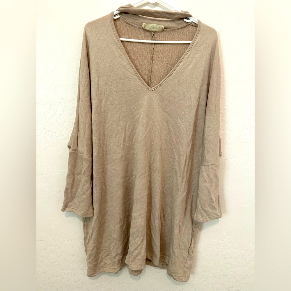 Long Sleeve Sweater V-neck Flowy Dress